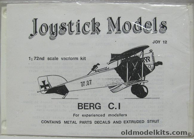 Joystick 1/72 Berg C.1 - (C-1) Bagged, Joy 12 plastic model kit